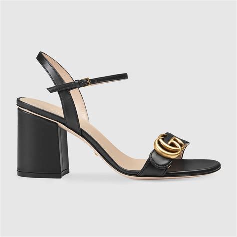 grey gucci sandals|Gucci black heel sandals.